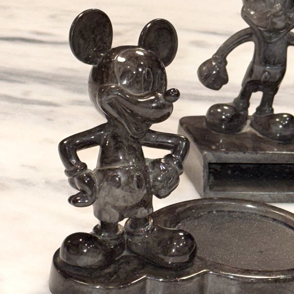 Vintage Disney Mickey Mouse Faux Marble Plastic Desk Set - Picture 2 of 9